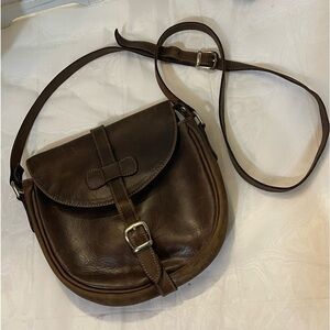 Lesanddra Brown leather Crossbody purse